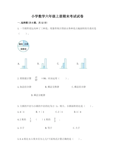 小学数学六年级上册期末考试试卷附答案（满分必刷）.docx