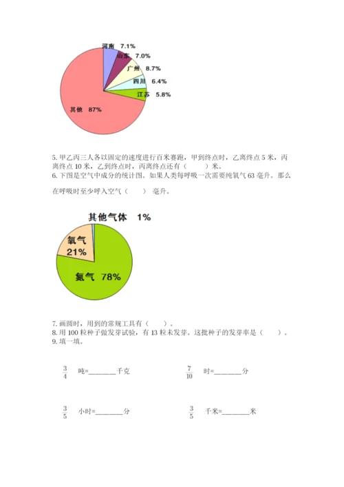 人教版六年级上册数学期末测试卷及完整答案（夺冠）.docx