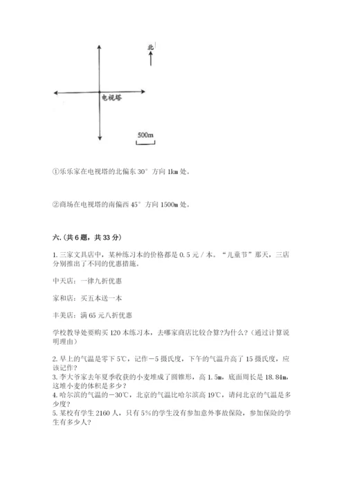 小学六年级数学摸底考试题及一套参考答案.docx