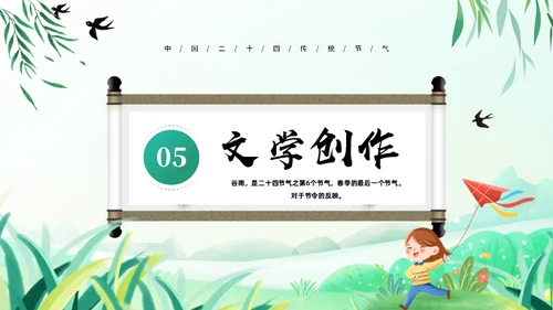 春天节气之谷雨课件通用PPT模板