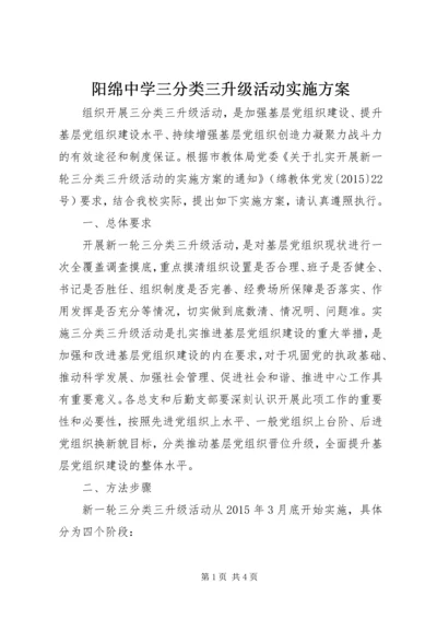 阳绵中学三分类三升级活动实施方案.docx