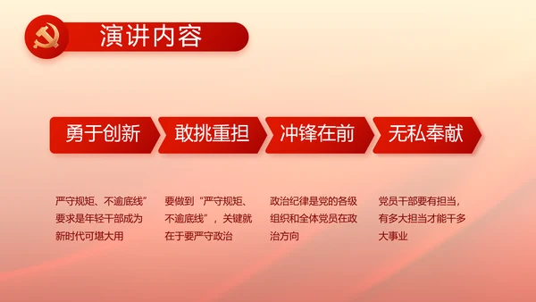 红色党建党支部基层干部述职报告PPT