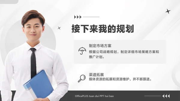 白色商务风企业工作汇报PPT套装