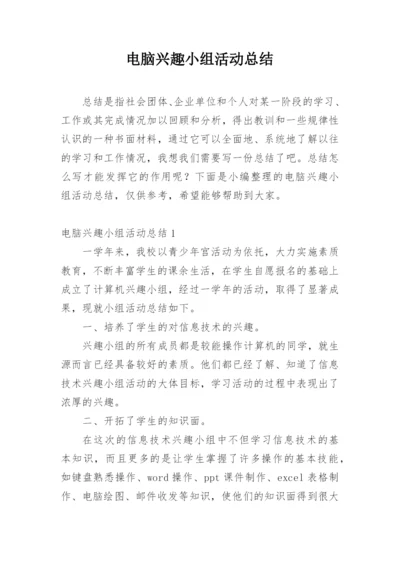 电脑兴趣小组活动总结.docx