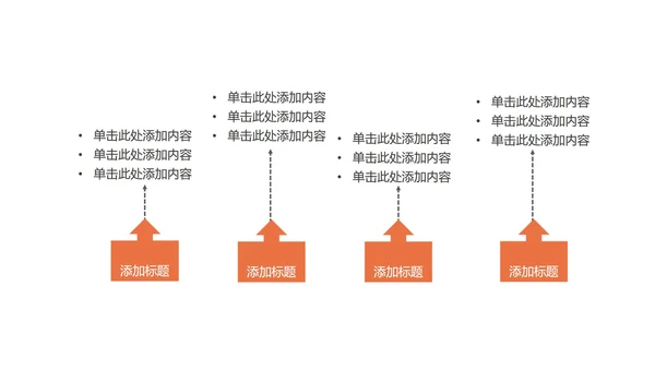 橙色简约风几何商务总结PPT模板