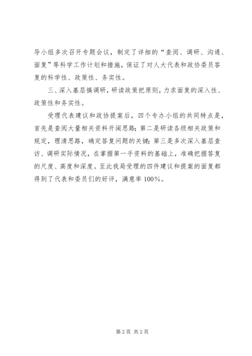 人大政协提案办理情况[区财政局代表建议、政协提案办理情况总结].docx