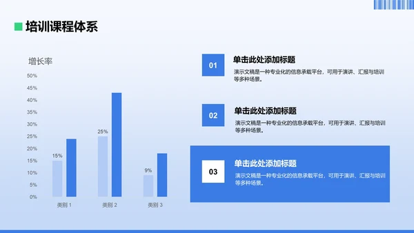 蓝色商务风工作总结PPT模板