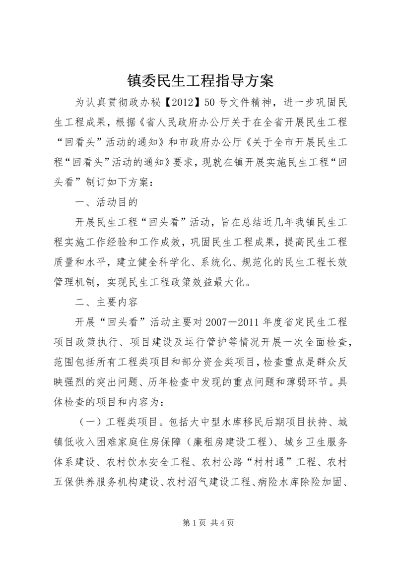 镇委民生工程指导方案.docx