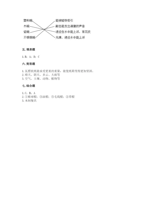 教科版小学二年级上册科学期末测试卷带答案.docx