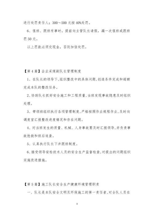 队长管理制度7篇.docx