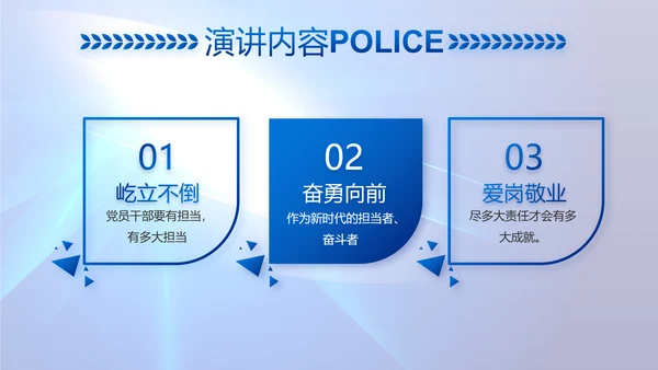 蓝色大气公安机关警察工作总结PPT