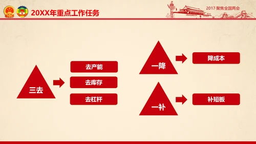 彩墨党政大气聚焦两会精神学习教育PPT