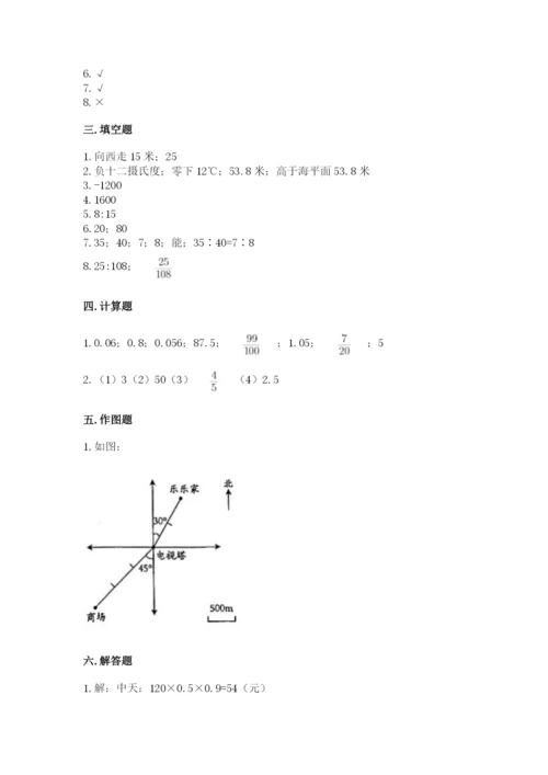 北师大版六年级下册数学 期末检测卷及参考答案【轻巧夺冠】.docx