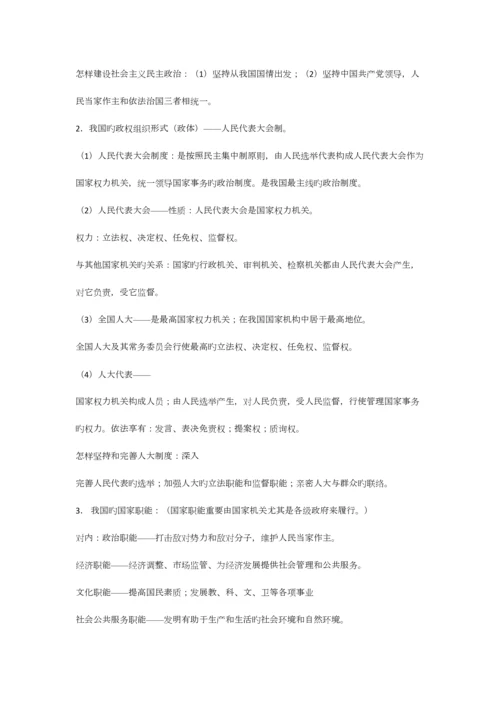 2023年高中政治会考必背知识点.docx