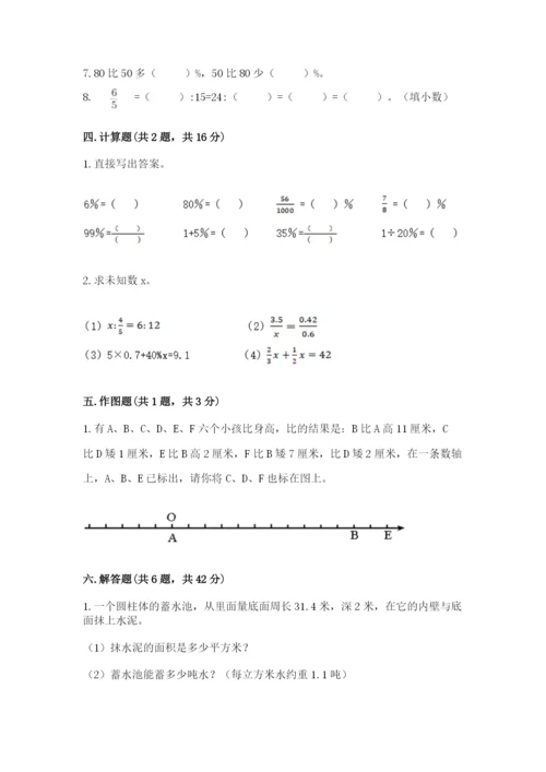 人教版六年级下册数学期末测试卷及参考答案【综合卷】.docx