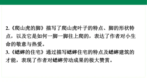 统编版语文四年级上册期中复习单元知识盘点  课件