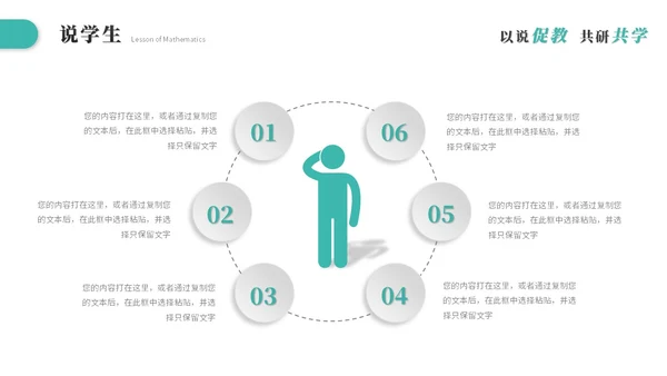 绿色简约微粒体教师说课教学课件公开课教育培训ppt模板