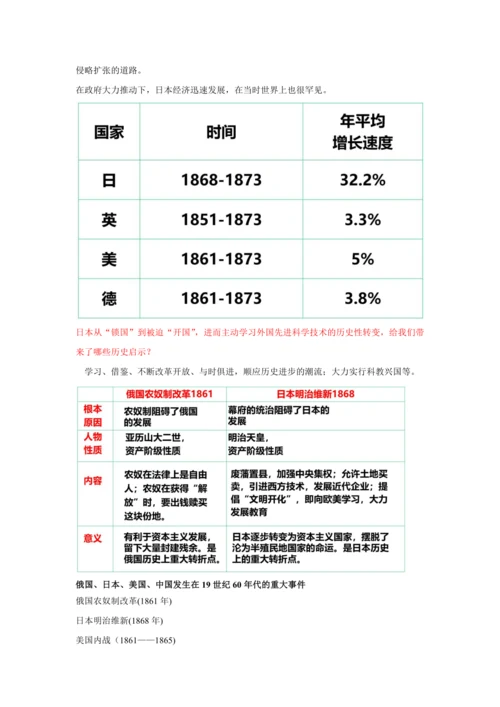 第4课 日本明治维新  教案