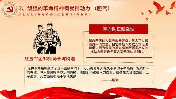 红色党政红色大气传承红色基因争做时代新人党课PPT
