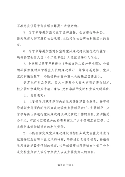 市残联领导干部党风廉政建设责任书 (2).docx