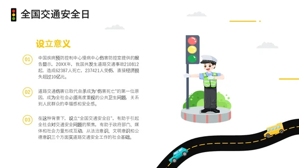 黄色简约风冬季交通安全培训ppt课件