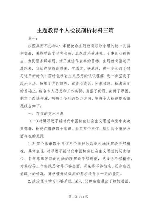 主题教育个人检视剖析材料三篇.docx