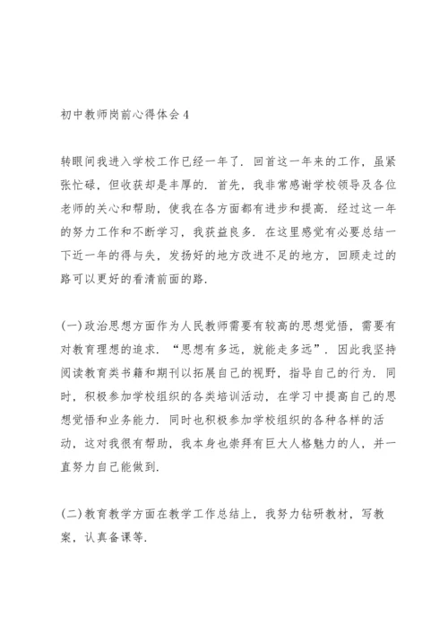 初中教师岗前心得体会.docx