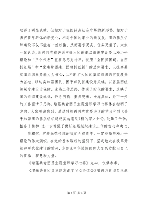 增强共青团员主题意识学习心得体会 (4).docx