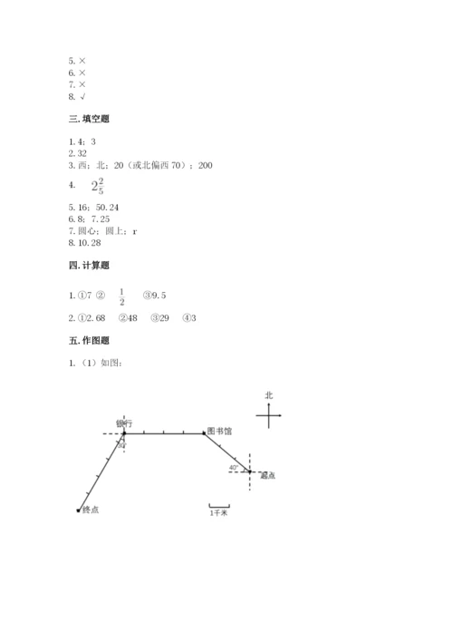 人教版数学六年级上册期末测试卷附答案ab卷.docx
