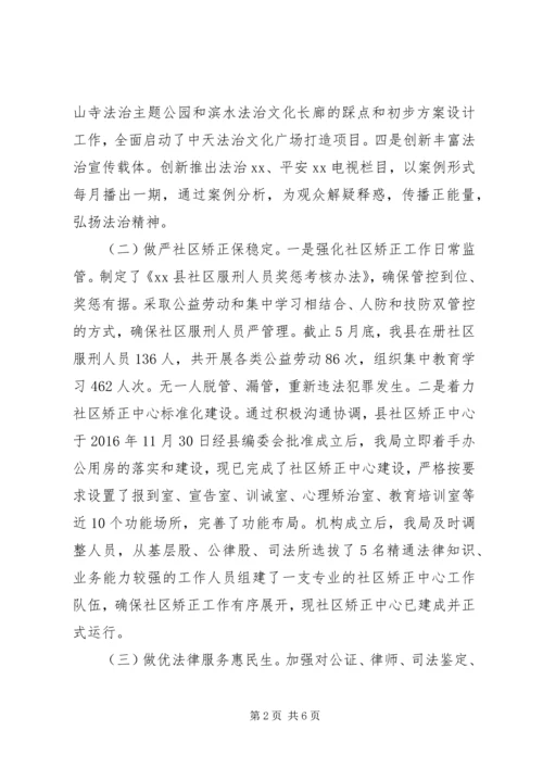 司法局XX年上半年目标任务完成情况自查报告.docx