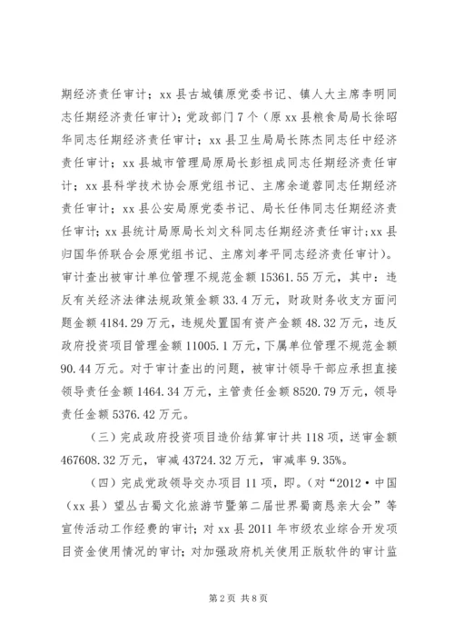 县审计局工作报告.docx