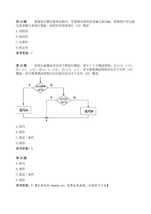 2023年上半年软件设计师上午试卷基础知识真题+答案.docx