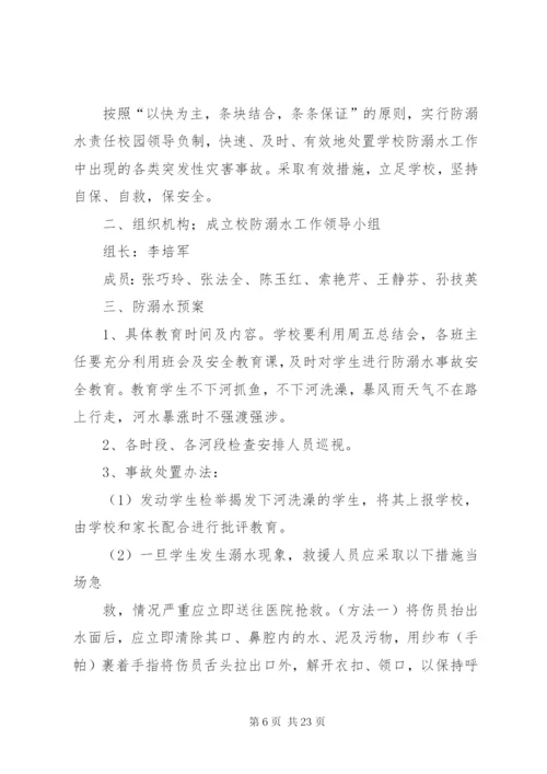 庙坝小学防汛防溺水工作应急预案.docx