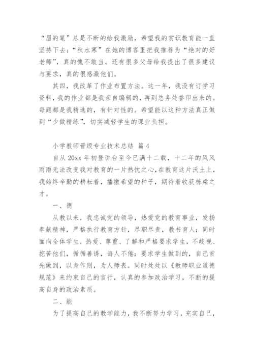 小学教师晋级专业技术总结.docx