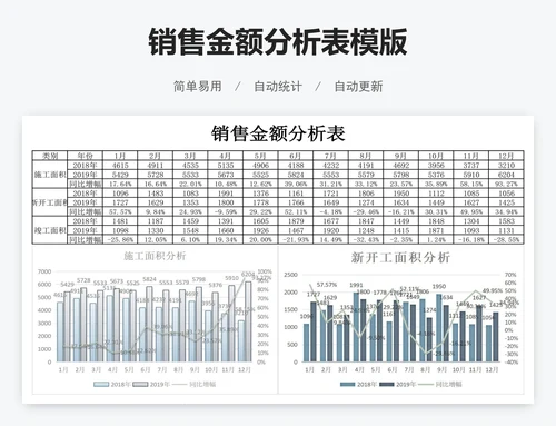 销售金额分析表模版
