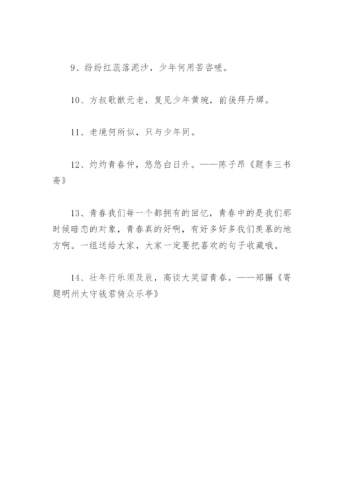 关于少年的诗句(精选26句).docx