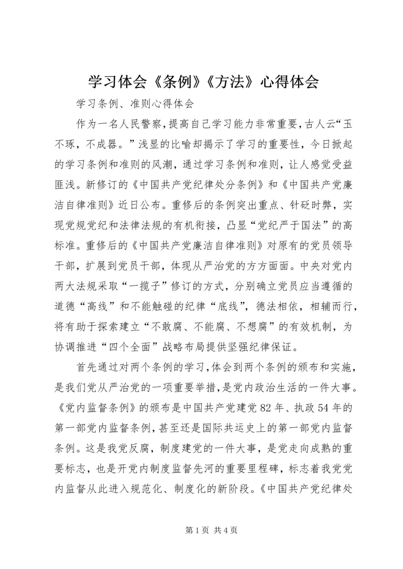 学习体会《条例》《方法》心得体会 (2).docx