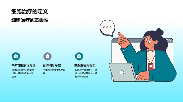 商务风生物医疗教学课件PPT模板