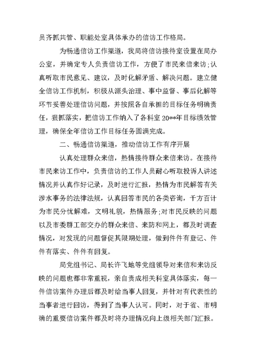 信访工作自查报告XX