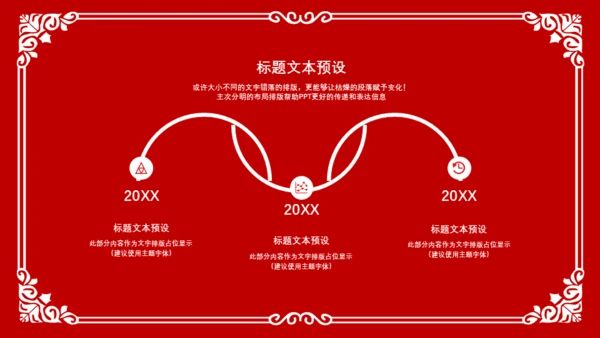 红色狗年剪纸风年终总结通用PPT模板