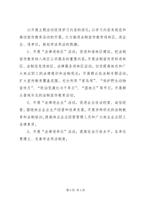 市林业系统五五普法工作规划 (3).docx