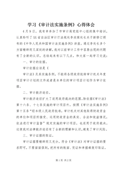 学习《审计法实施条例》心得体会 (2).docx