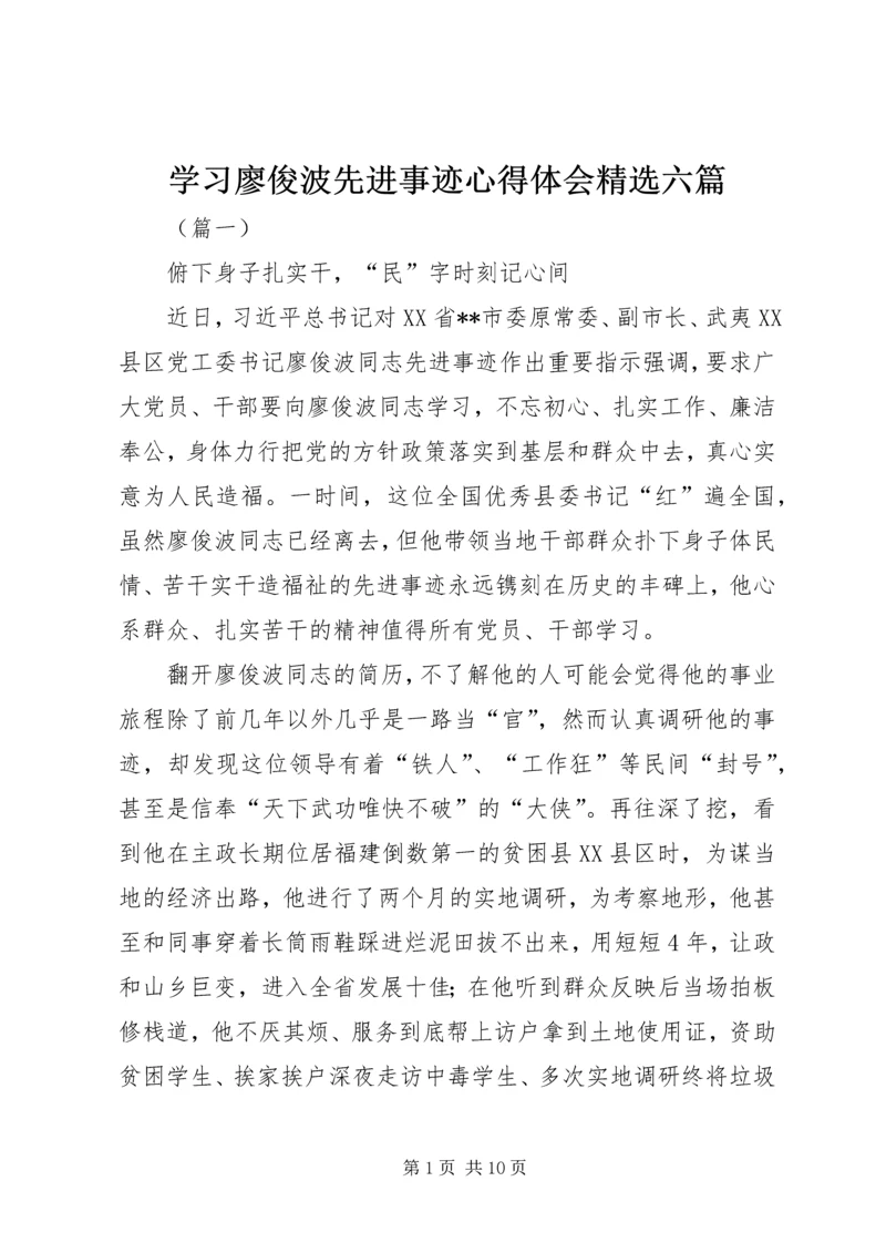 学习廖俊波先进事迹心得体会精选六篇.docx