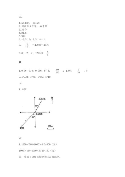 甘肃省【小升初】2023年小升初数学试卷附答案（黄金题型）.docx