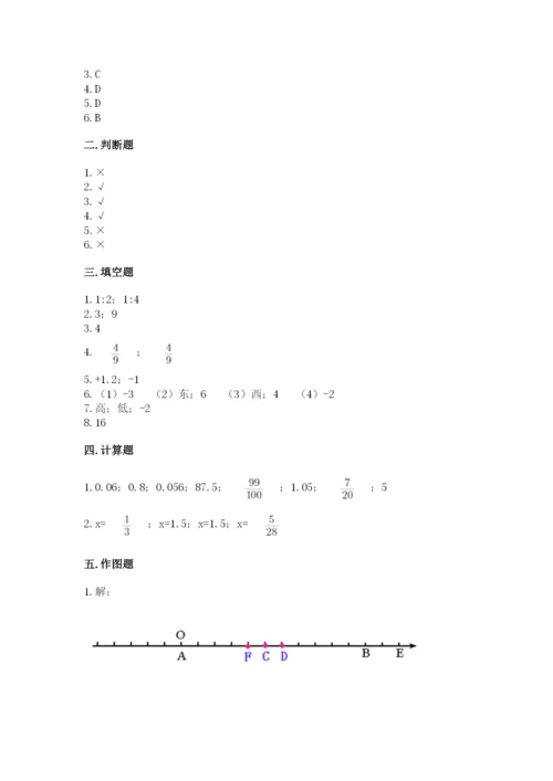 天津市和平区六年级下册数学期末测试卷及参考答案1套.docx