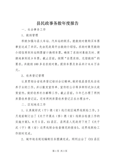 县民政事务股年度报告.docx