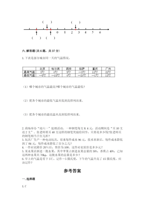 六年级下册数学期末测试卷及参考答案（突破训练）.docx