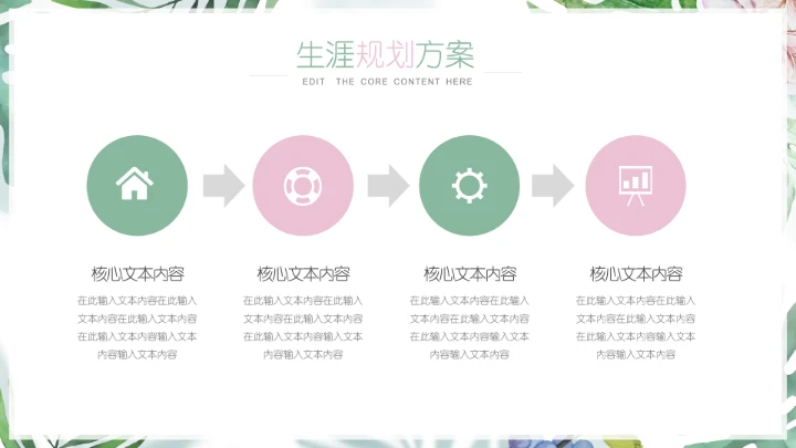 小清新大学生职业生涯规划PPT