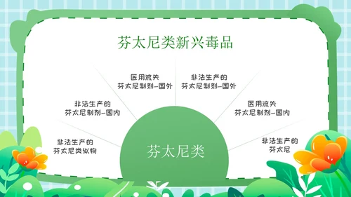 卡通插画开学第一课禁毒PPT