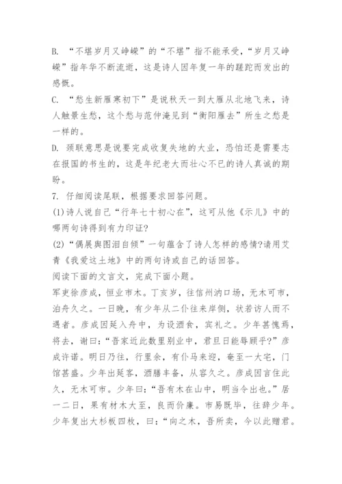 2023年江苏苏州中考语文试题及答案.docx